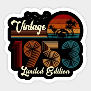 Vintage 1953 Shirt Limited Edition 67th Birthday Gift Sticker